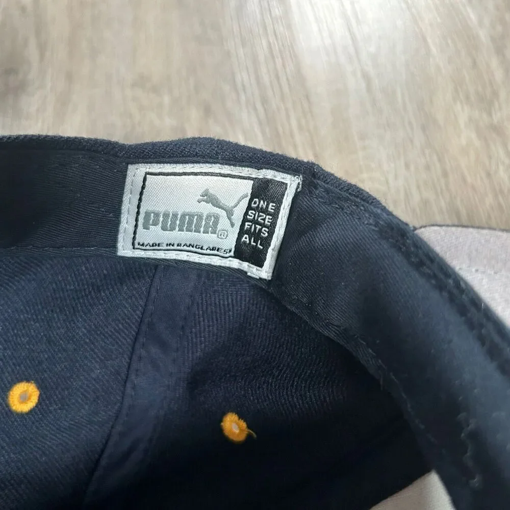 Vintage Puma‎ Indiana Pacers Hat Snapback NBA Basketball Wool Blend Blue Cap
